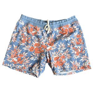 Chubbie's Lounge Shorts Mens XXL 7" Inseam Blue Coral Tropical Drawstring Comfy